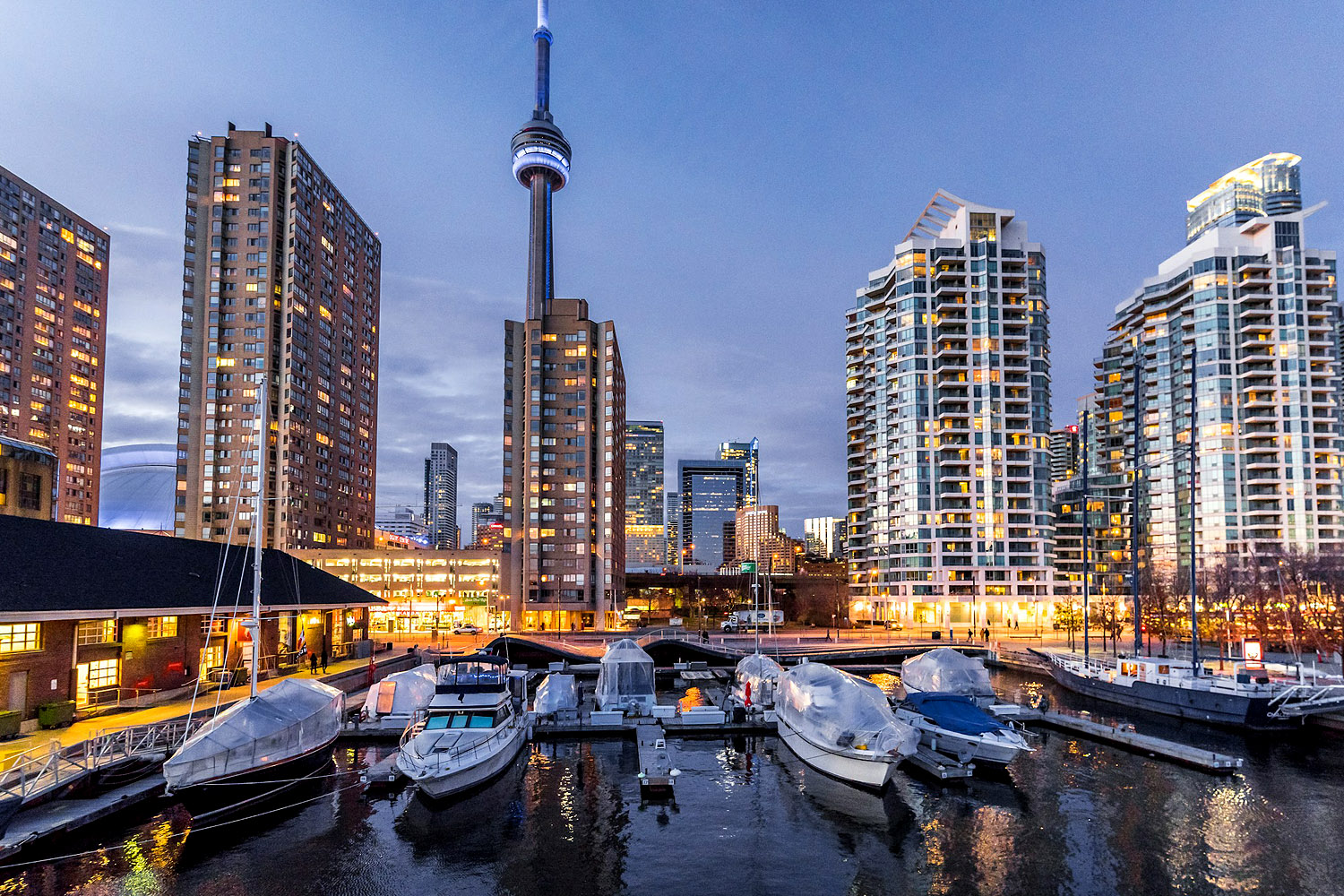 Toronto downtown sailboats