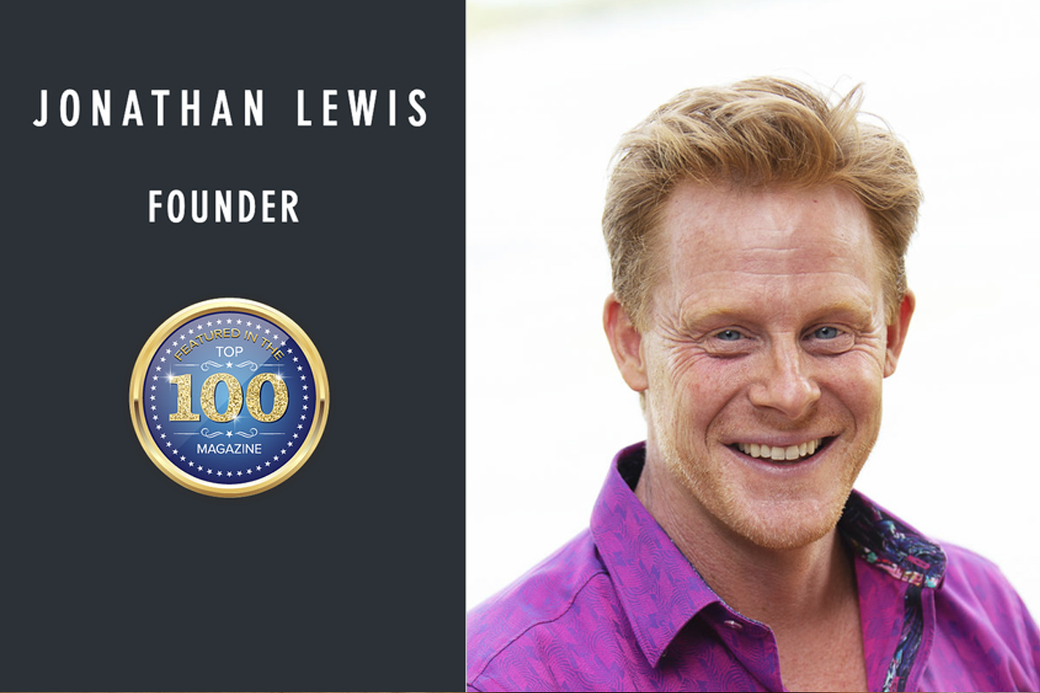 Jonathan Lewis featured in the Top 100 Magazine